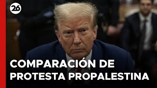 EEUU  Trump comparó la protesta propalestina de Columbia con el asalto al Capitolio [upl. by Nahsez]