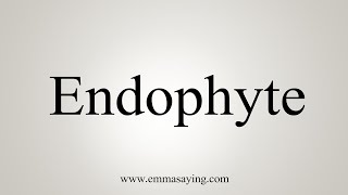 How To Say Endophyte [upl. by Faustina189]