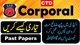 PPSC CTD Corporal Test Preparation Tips amp Tricks  PDF Books  Past Papers  Syllabus [upl. by Tevlev]