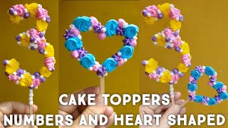 Edible Cake Topper Numbers Letters How to Make Edible Heart Shaped Cake Toppers  DIY Cake Toppers [upl. by Frierson]