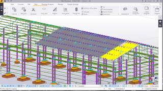 Corrugated Iron Sheet Placement in TEKLA STRUCTURES 2016 [upl. by Merrow]