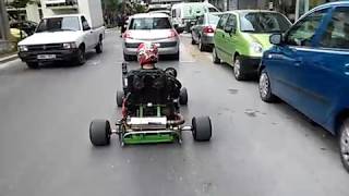 Driving 1200cc Go Kart around in the city [upl. by Tengdin]