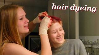 dyeing my friends hair [upl. by Cati]