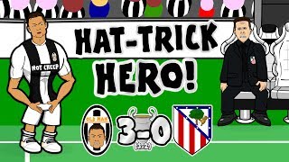 💪🏼RONALDO HATTRICK HERO💪🏼Juventus vs Atletico Madrid 30 Parody Song Goals Highlights [upl. by Rebmik]