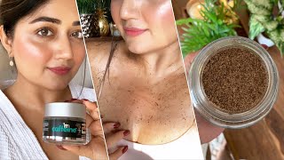 Body Polishing and Deep Face Cleansing routine at home  mCaffeine Review [upl. by Gant]