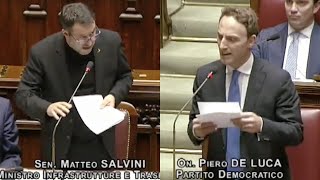 BOTTA E RISPOSTA TRA SALVINI E DE LUCA SULL’AUTONOMIA DIFFERENZIATA [upl. by Odarbil]