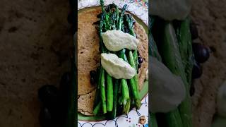 Vegan Garbanzo Pancakes with Black Beans Asparagus and Cashew Sauce How To Serve For Non Vegans [upl. by Reuven143]