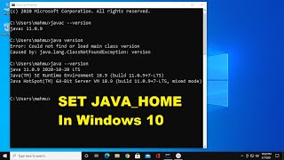 Set JAVAHOME Environment Variable  JAVA HOME  For JDK 11 Or Later in Windows 10  JAVA HOME [upl. by Atterys]