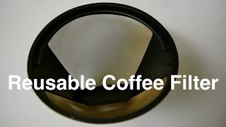 Reusable Coffee Filter in Gold Tone Metal Permanent Cone as 4 Filter Substitute  Otaku Coffee [upl. by Novikoff859]