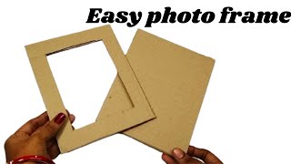 Easy photo Frame  Easy picture frame DIY  Photo Frame making at home  DIY photo frame [upl. by Dita123]