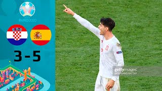 Croacia vs España 35 Resumen y goles  EURO 2020 [upl. by Esinert]