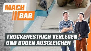 Trockenestrich verlegen und Boden ausgleichen  OBI [upl. by Sami]