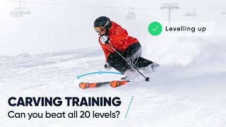 20 LEVELS OF CARVING SKI TRAINING  Can you complete them all [upl. by Ladnek]