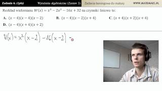 Zad6 Rozkład wielomianu na czynniki wyrażenia algebraiczne  zestaw 3 [upl. by Ettenan570]