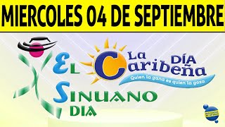 Resultados CARIBEÑA y SINUANO DIA del Miércoles 4 de Septiembre de 2024 CHANCE 😱💰🚨🔥🍀 [upl. by Novla503]