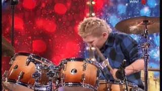 Britains Got Talent 2010 Auditions Kieran Gaffney Boy Drummer 2nd Audition [upl. by Celeski]