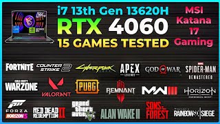 RTX 4060 Laptop i7 13th Gen 13620H  Test in 15 Games in 2024  MSI Katana 17 [upl. by Githens]