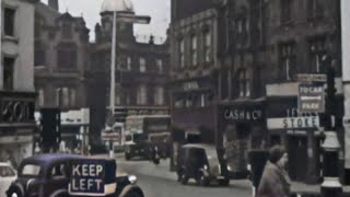 Hanley Longton Fenton Stoke in 1960s COLOURIZED VIDEO [upl. by Dewees]