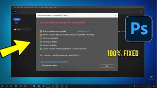 Your graphics processor is incompatible on Photoshop 2024  How To Fix Graphics Processor error ✅ [upl. by Rosalia]