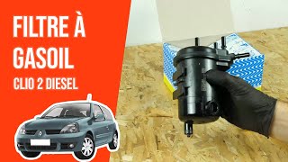 Changer le Filtre à Gasoil Clio 2 15 dCi ⛽ [upl. by Aitel]