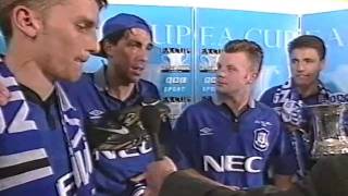 FA Cup Final 1995 PostMatch Everton Player Interviews [upl. by Leunas]