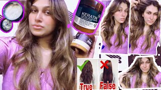 Keratin hair mask review  how to use keratin hair mask  honest review [upl. by Ahsiadal39]