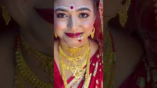 Real bride so cute 🥰 youtubeshorts makeup bridalmakeup please subscribe me please 🙏🙏 [upl. by Hsejar628]