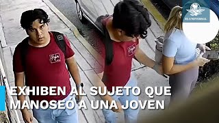 Jovencita sufre acoso sexual afuera de su escuela [upl. by Wetzell137]