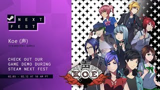 Koe 声  Steam Next Fest February 2024 Trailer  Japanese Puzzle Showcase [upl. by Ramburt]