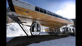 Bartholet Seilbahnen  PanoramaGondelbahn LEnversin in Vaujany FR [upl. by Ainotahs280]