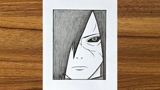 How to draw Madara Uchiha step by step  Anime drawing tutorial for beginners pencil  Anime drawing [upl. by Nahsor]