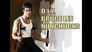 HOW TO MAKE NUNCHUCKS BRUCE LEE NUNCHAKU [upl. by Natalya442]