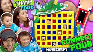 FGTEEV MINECRAFT CONNECT 4 FAMILY GAME NIGHT CHALLENGE LOSERS EAT WEIRD FOOD COMBINATIONS WAGER [upl. by Arakihc]