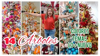 TIENDA DE NAVIDAD 14 ÁRBOLES DECORADOS 2024🎄 TENDENCIAS E IDEAS PARA TU ÁRBOL NAVIDEÑO 2024 [upl. by Eydie208]