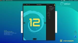 Voyager 125 Debian Bookworm  Pure debian  Gnome 43  xfce 418  USB mobile office  install [upl. by Assyle878]