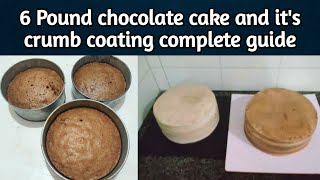 6 pound chocolate cake and crumb coating NadiyaTanvir [upl. by Nosreg]