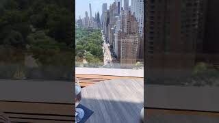 Lunch at Mandarin Oriental New York Lounge with a view of Central Park and Manhattan Skyline nyc [upl. by Sanders102]