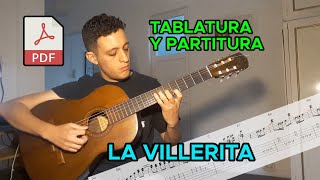 LA VILLERITA CHAQUEÑO PALAVECINO Punteo Intro Introducción Tutorial Como tocar Guitarra Tablatura [upl. by Sergeant]