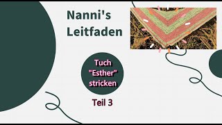 Video Tutorial  Dreieck Tuch quotEstherquot stricken  Teil 3 😘🧶 [upl. by Ringler]