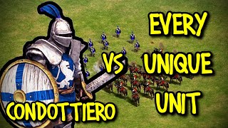 CONDOTTIERO vs EVERY UNIQUE UNIT  AoE II Definitive Edition [upl. by Congdon753]