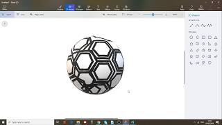 Windows 10 Paint 3D TutorialHow To Paint A Football English Version [upl. by Adnohsirk]