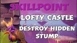 Skillpoint  Lofty Castle Destroy hidden stump  Spyro the Dragon [upl. by Ettevets]