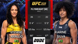 VIVIANE ARAUJO vs KARINE SILVA  UFC 309  AI Prediction  Full Fight [upl. by Hadrian]