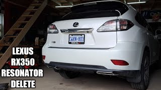 Lexus RX350 Rear Resonator Muffler Delete [upl. by Adnik]