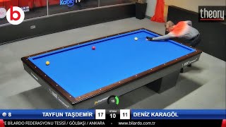 3 Cushion Billiards Tayfun Taşdemir HIGH RUN 14  3 BANT BİLARDO 1ETAP ANKARA [upl. by Audri]