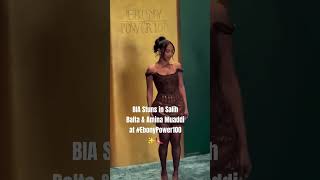 BIA Shines in Salih Balta Dress amp Amina Muaddi Heels at Ebony Power 100 Gala [upl. by Anavi]