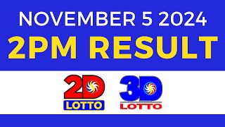 2pm Lotto Result Today November 5 2024  PCSO Swertres Ez2 [upl. by Hnacogn85]