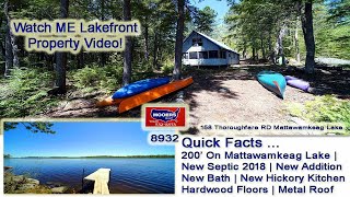 Lakefront Properties  ME Real Estate Video 158 Thoroughfare Mattawamkeag Lake MOOERS REALTY 8932 [upl. by Bevers]