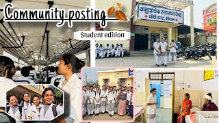 Community Posting vlog🍁💃 GMC Bhopal  BscNursing students 4th year [upl. by Lamaj]