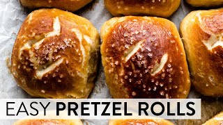 Easy Pretzel Rolls  Sallys Baking Recipes [upl. by Laroc]